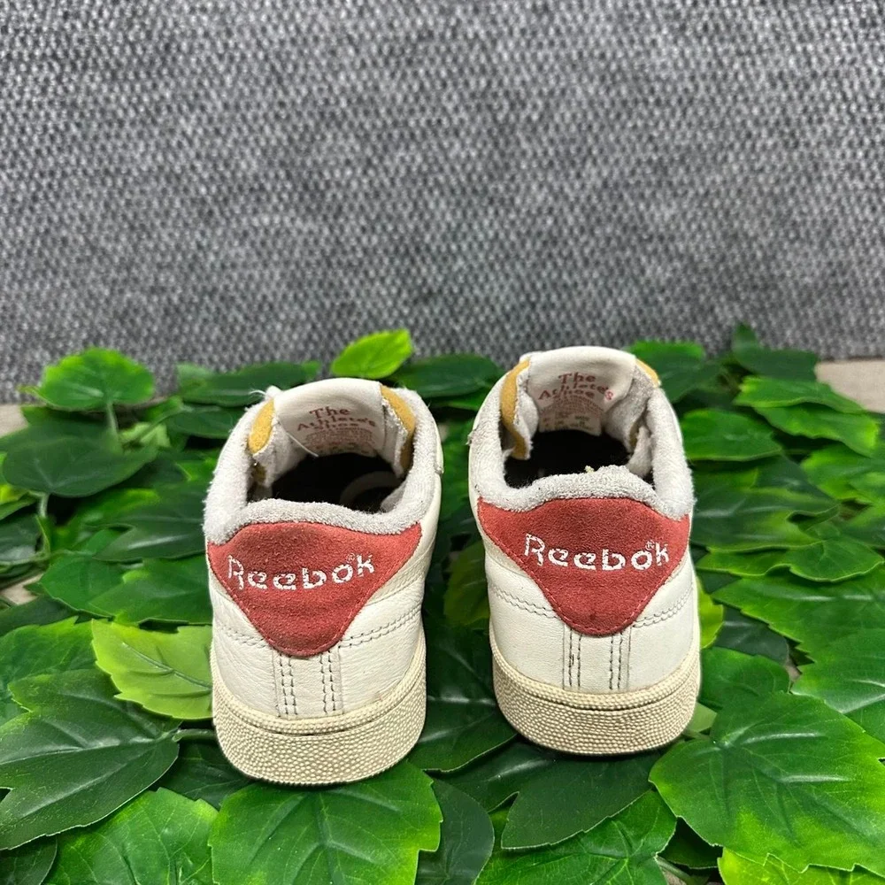 Reebok The Athlete's Shoe White Red Leather Sneakers